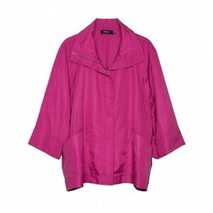 Lafayette 148 New York Women's Fuchsia Silk Jacket | Size 12